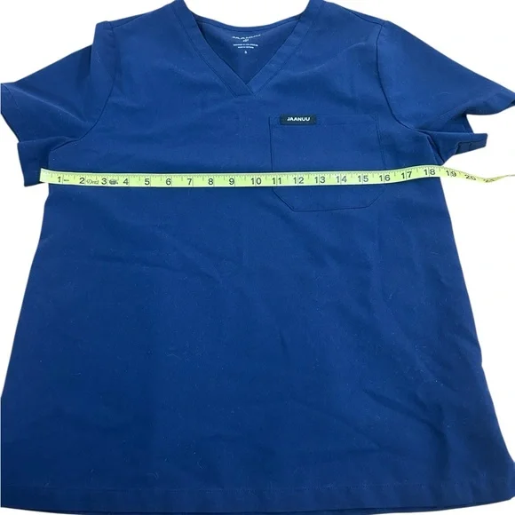 Jaanuu Navy Blue One Pocket Women’s Scrub Top size Small - Picture 4 of 5